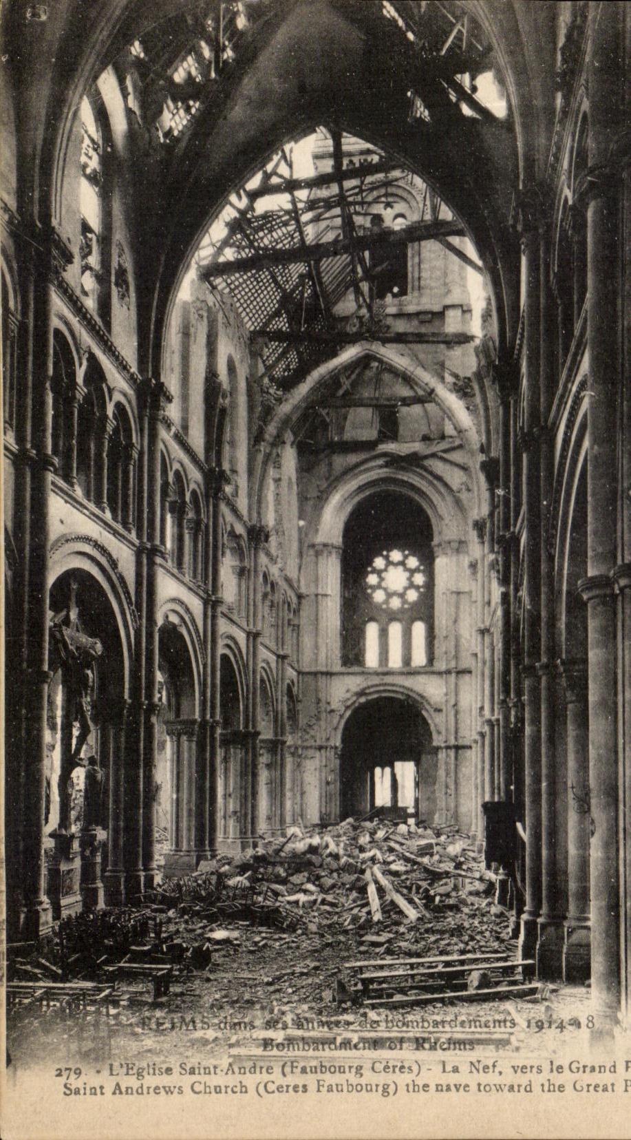 CPA Rheims In the Church Saint Andre the Nave Towards the Large Militaria gate