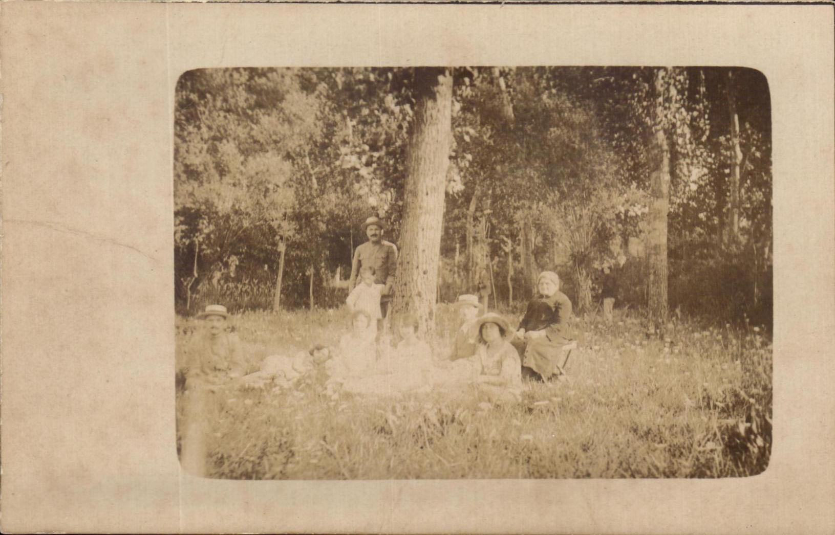 CARTE PHOTO Scene a la campagne 