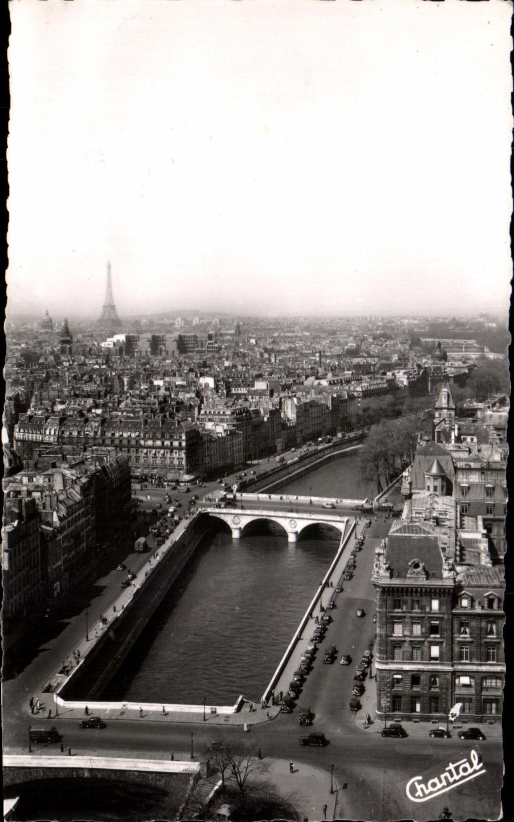 CPA Paris Panorama Seen Of Tours De Notre Dame