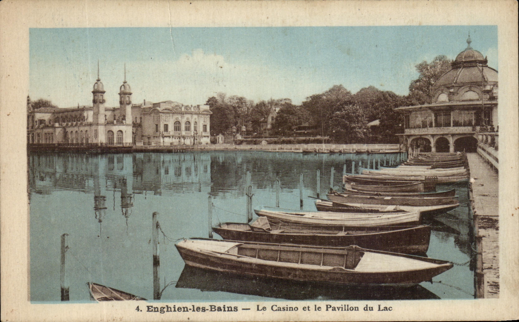 CPA Enghien les Bains the Casino and the house of the Lake