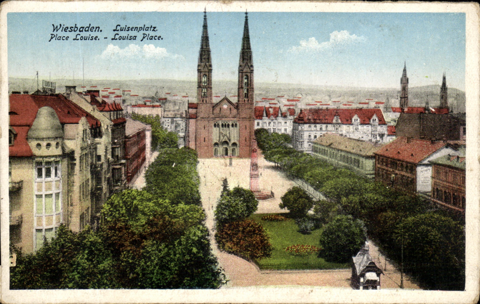 CPA Wiesbaden Luisenplatz Places Louise Louisa Place