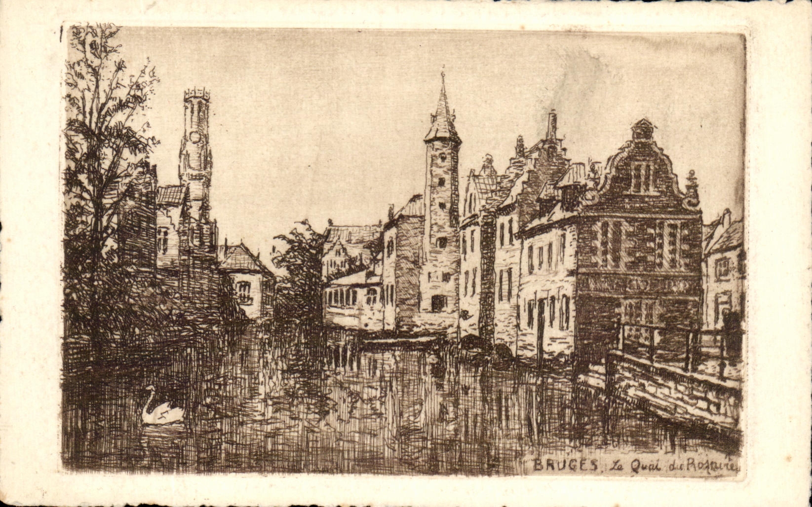 CPA Bruges the Quay of the Rosary