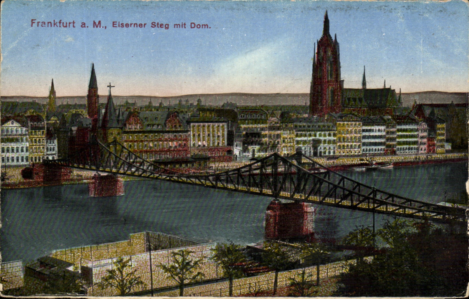 CPA Frankfurt Eiserner Steg mit Dom