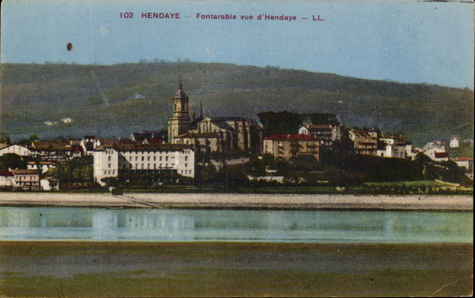 CPA Hendaye Fontarabie vue d'Hendaye