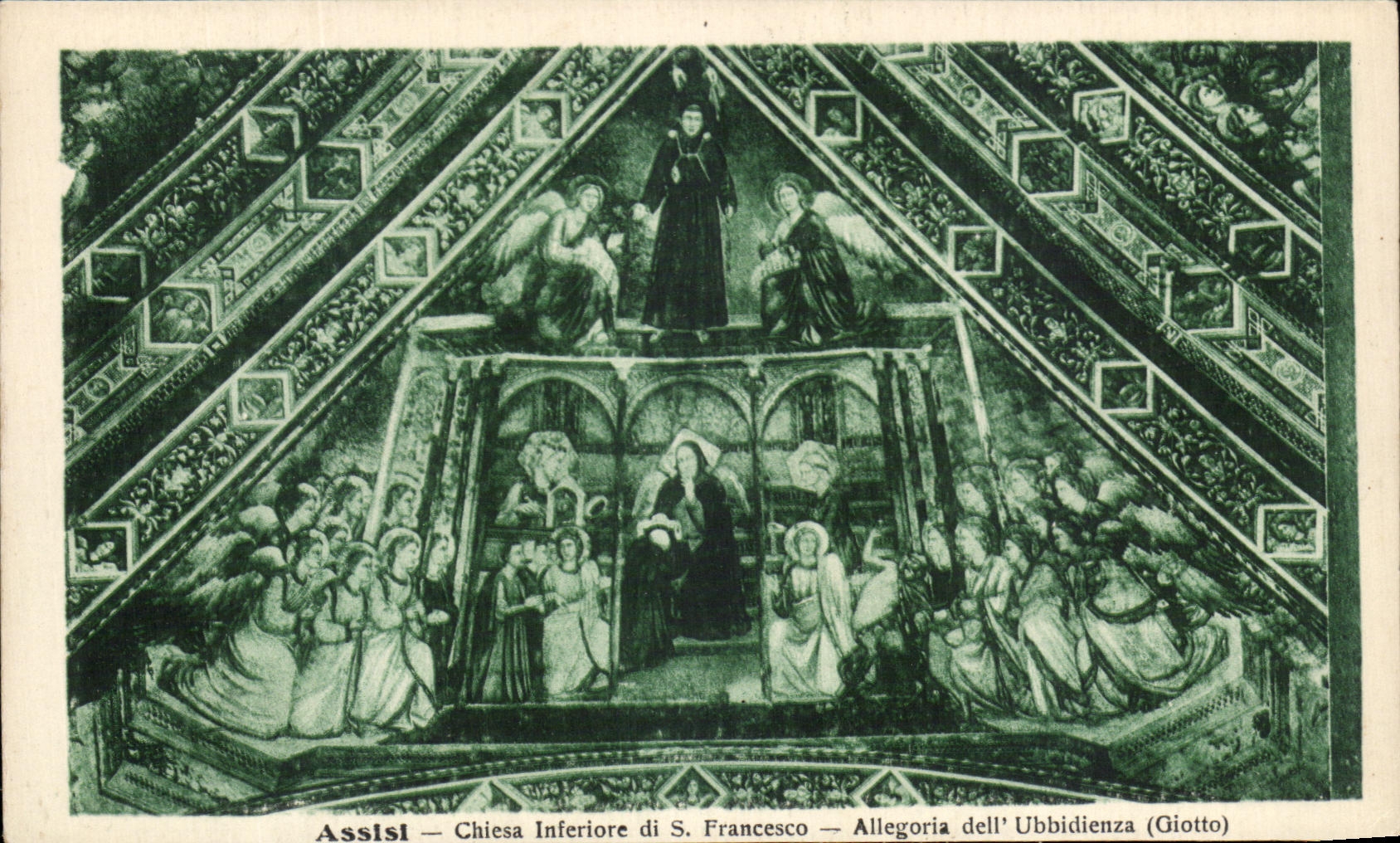 CPA Assisi Chiesa Inferiore di S Francesso Allegoria LED Ubbidienza
