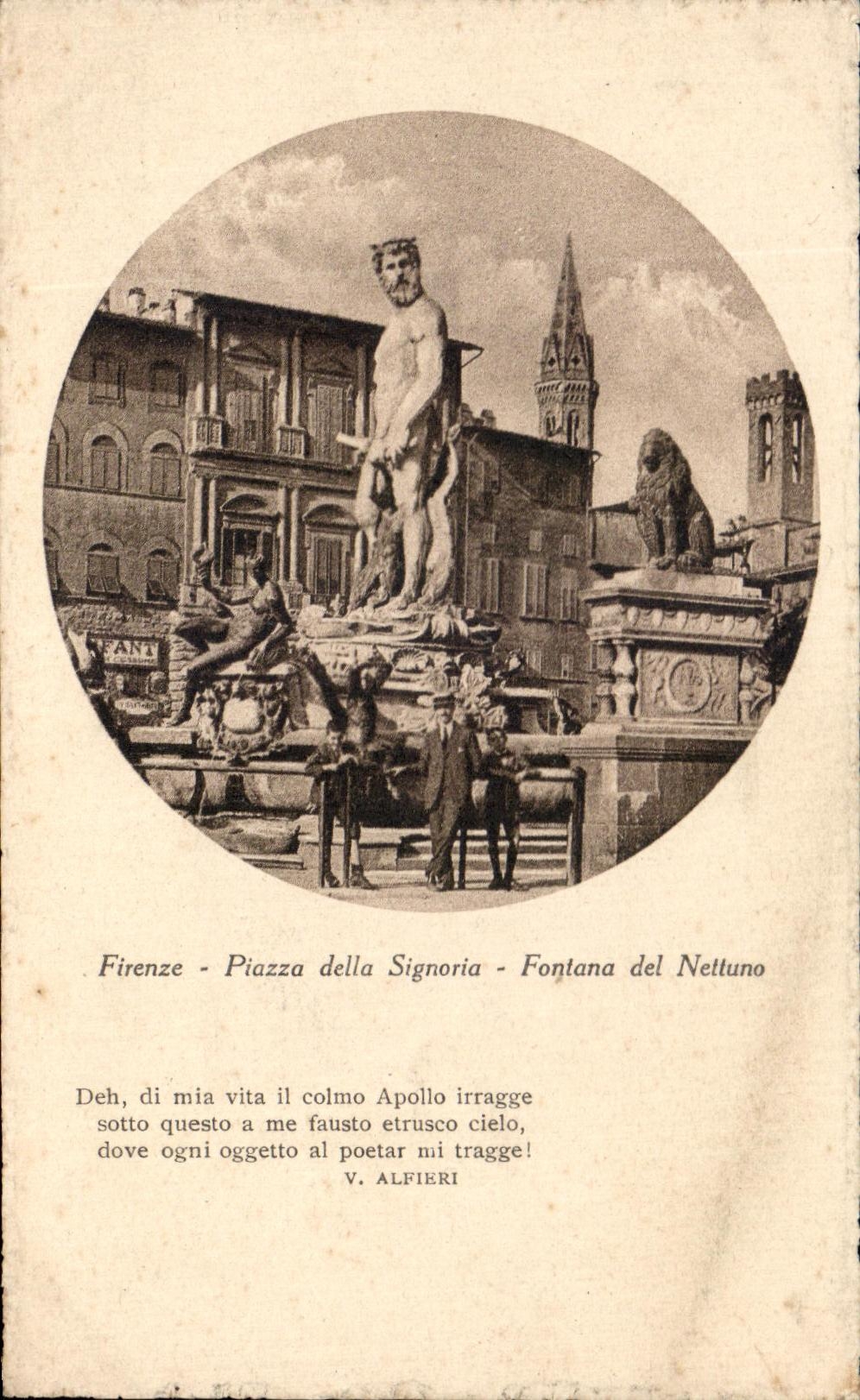 CPA Firenze Piazzo della signoria Fontana del Nettuno