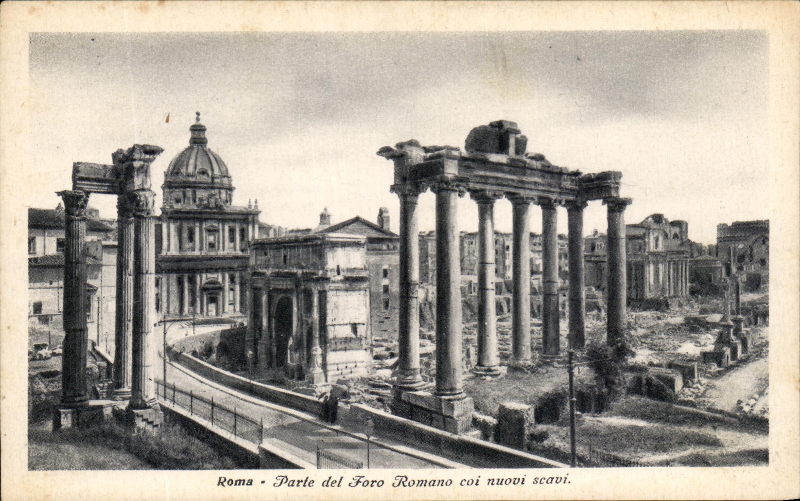 CPA Roma Parte del Foro Romano coi Nuovi Scavi