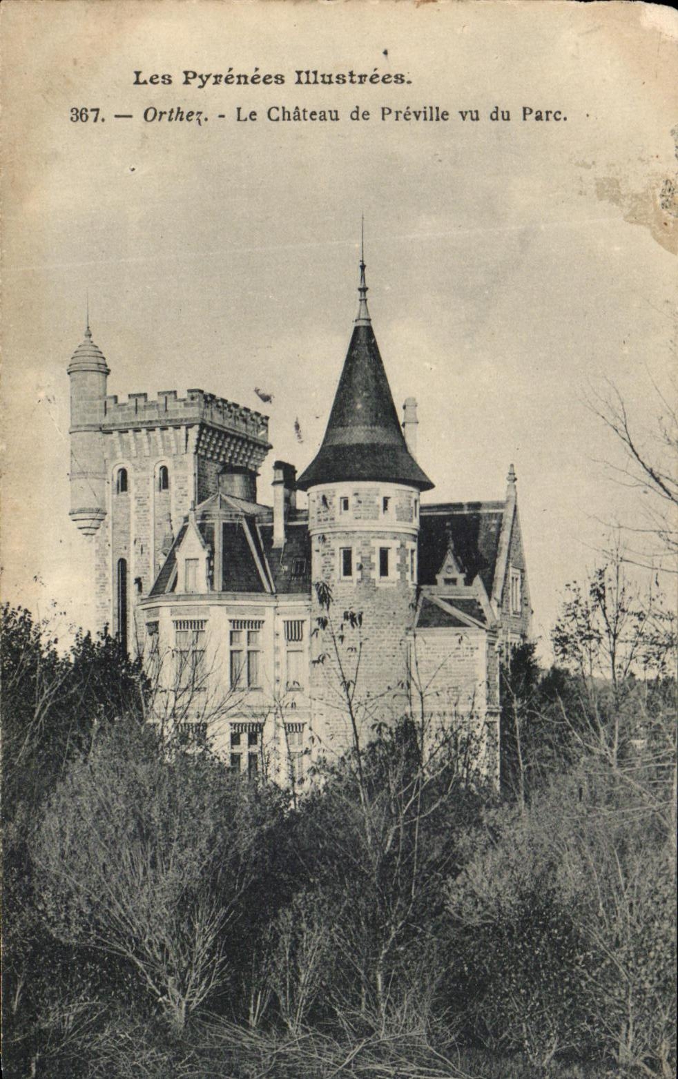 CPA the Pyrenees Orthez the Castle depreville Seen park