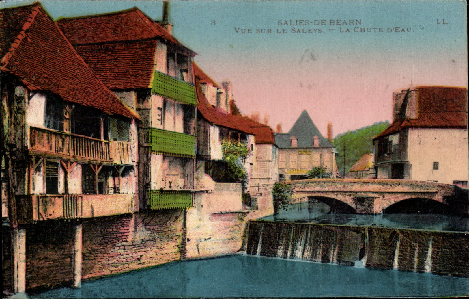 CPA Salies De Bearn Seen On Saleys the Water Fall