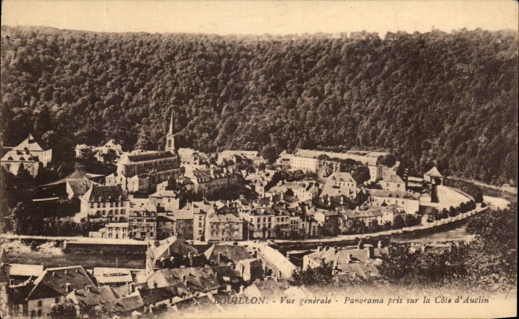 CPA Bouillon Vue Generale Panorama pris sur la Cote d'Auclin