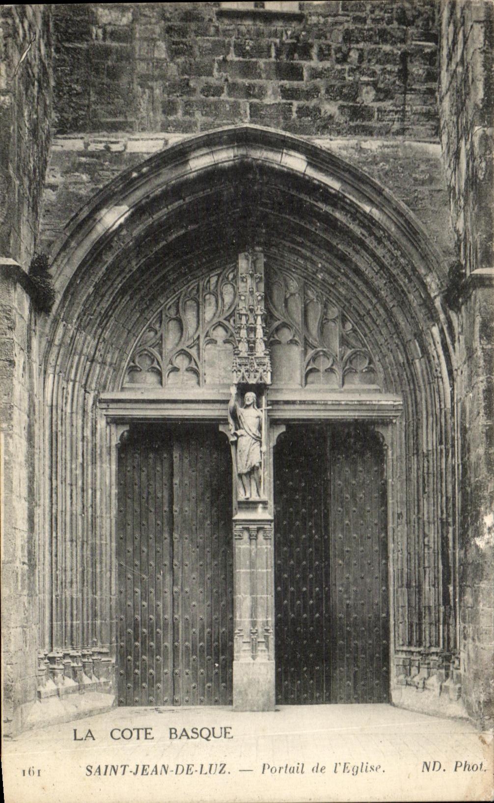 CPA La Cote Basque Saint Jean De Luz Portail de L'Eglise