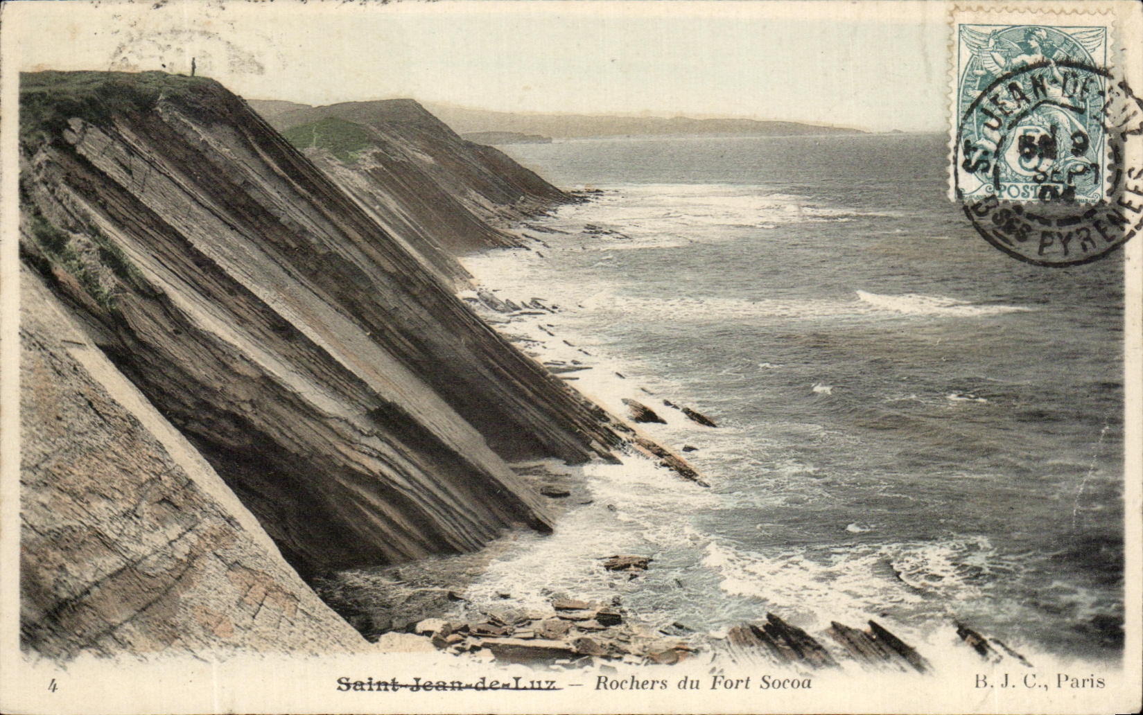 CPA Saint Jean De Luz Rochers du Fort Socoa
