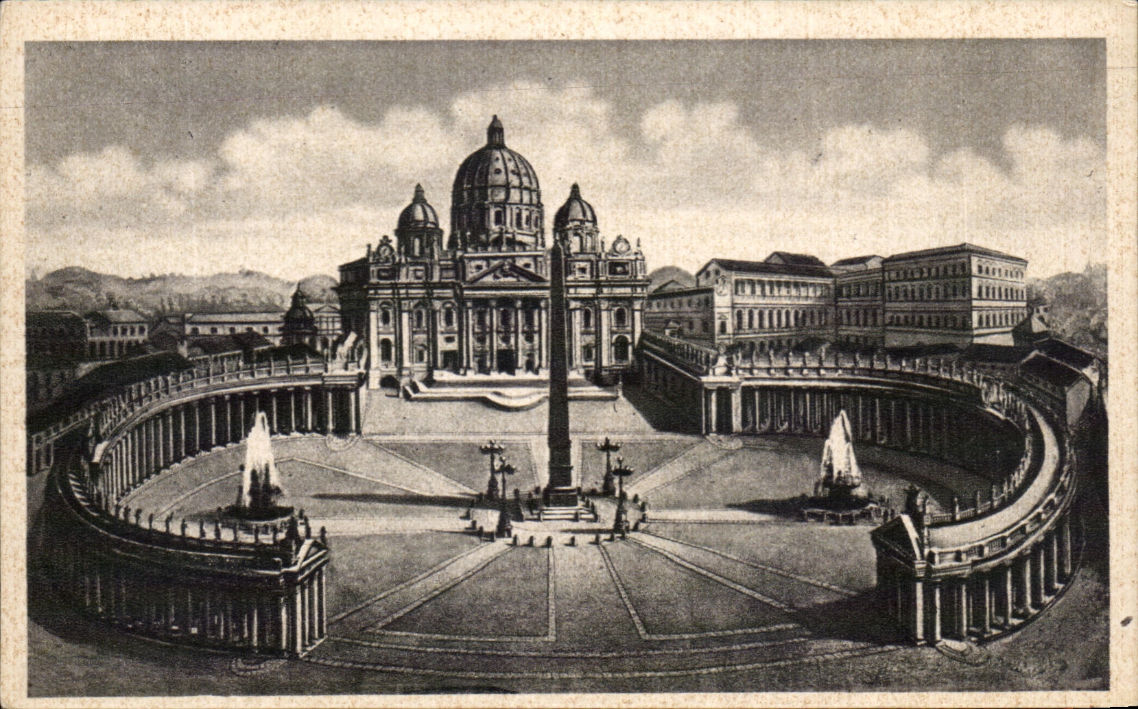 CPA Roma Piazza Pietro La Basilica Vaticano Place Saint