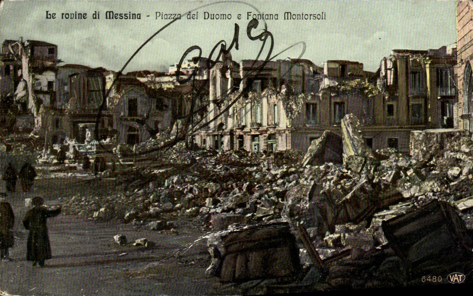 CPA el Duomo E Fontana Montorsoli de la plaza de Messina de los di del rovine