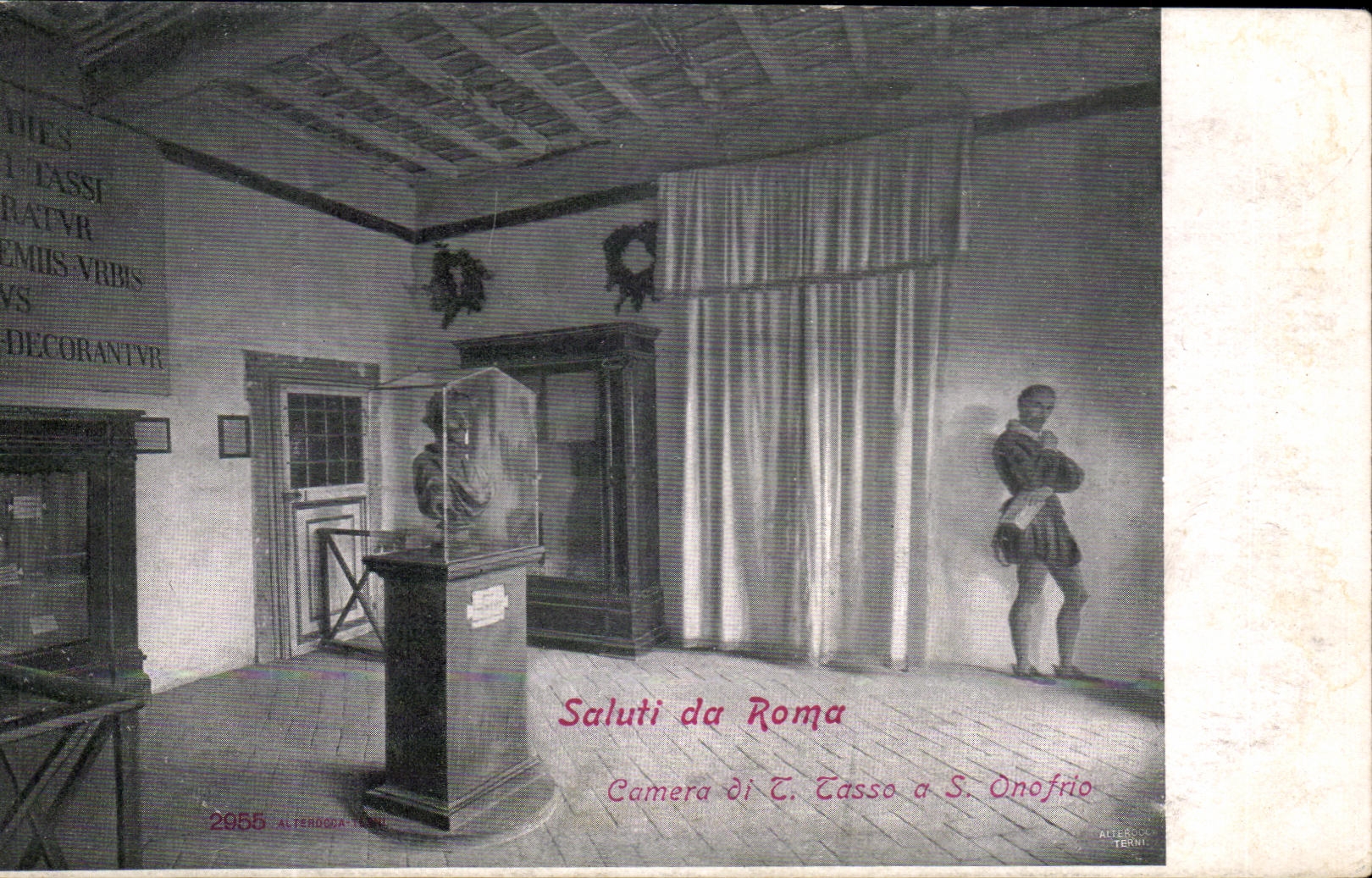 CPA Rome Saluti da Roma Camera di Tasso a Onofrio
