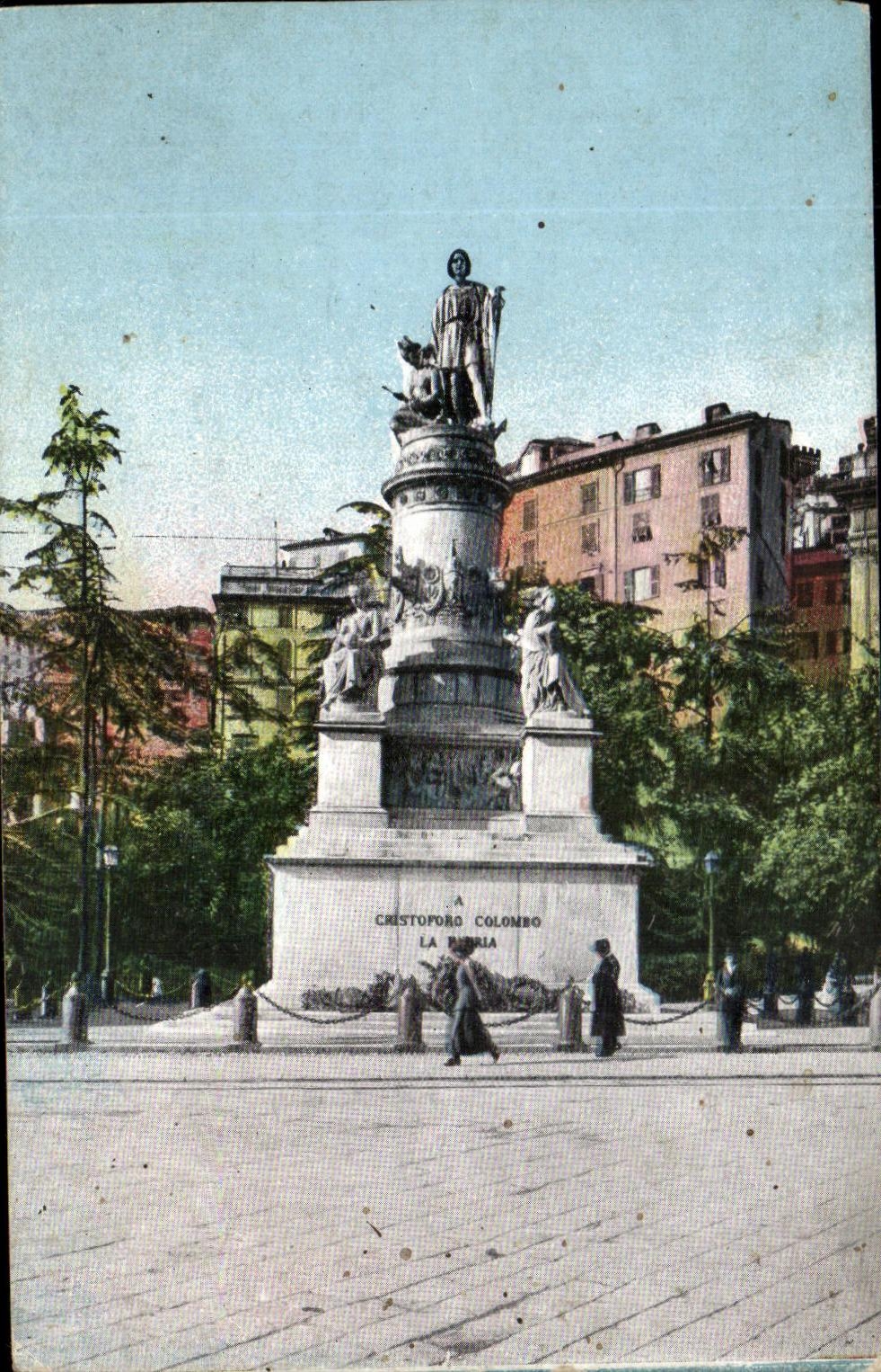 CPA Statue Christophe Colomn