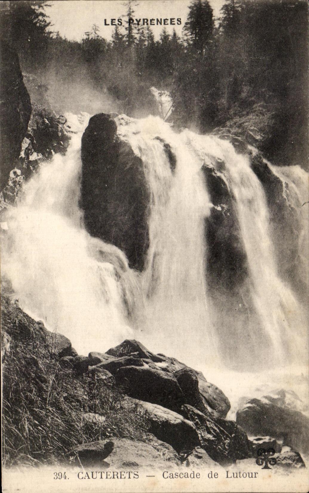 CPA the Pyrenees Cauterets Cascades of Lutour