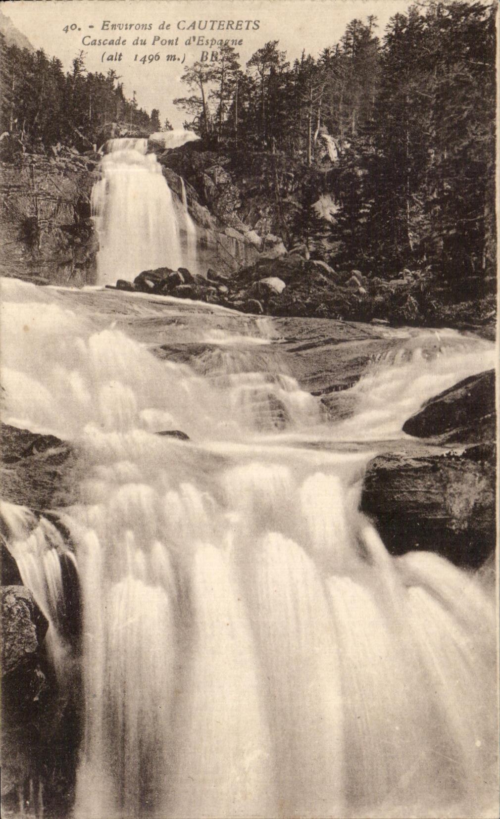 CPA Environs of Cauterets Cascades of the Bridge of Spain