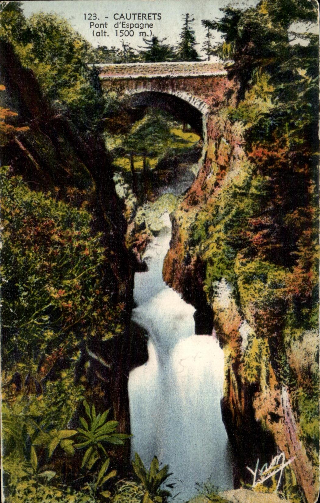 CPA Cauerets Bridge of Spain