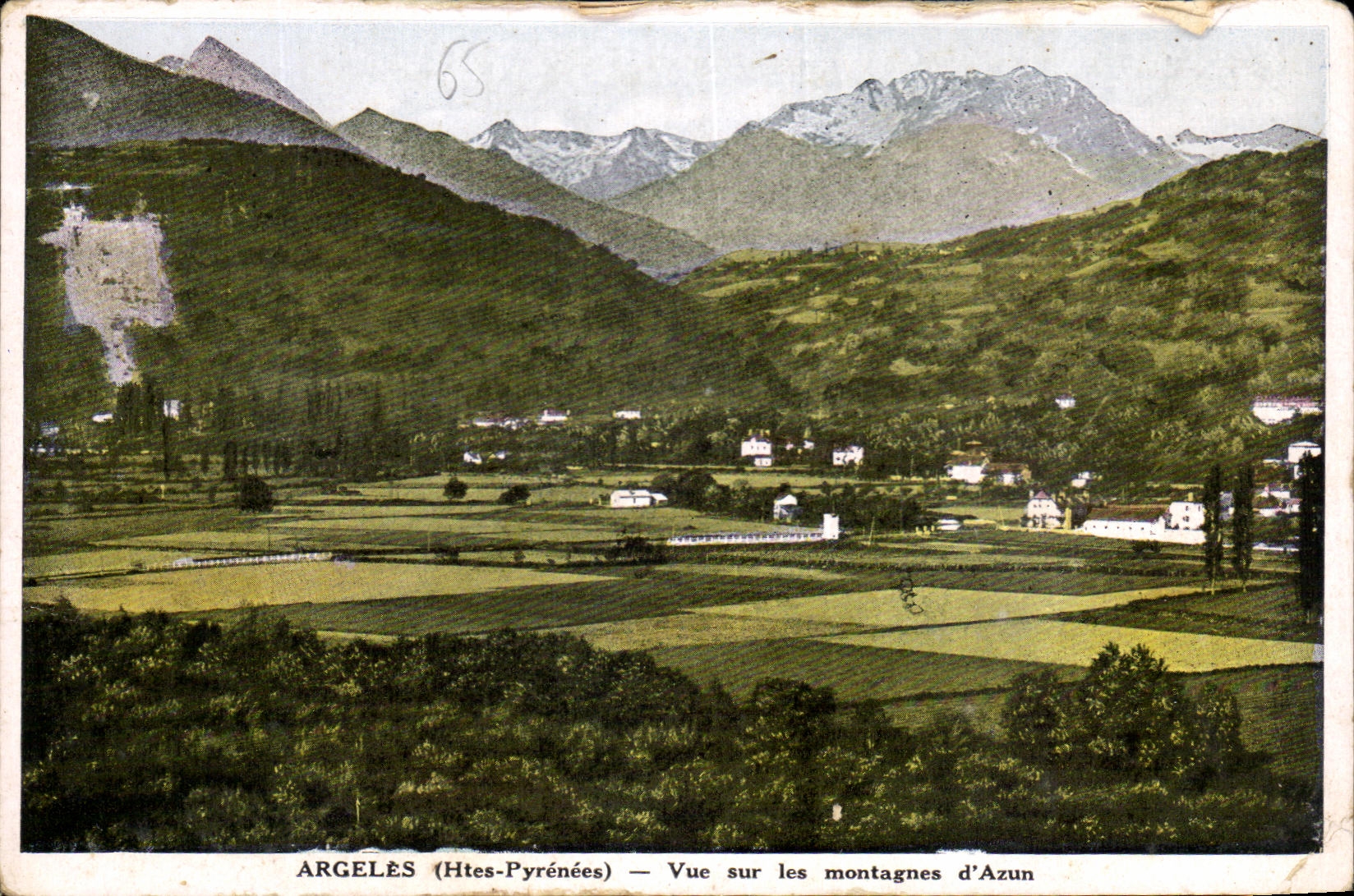 CPA Argeles Seen On the Mountains of Azun