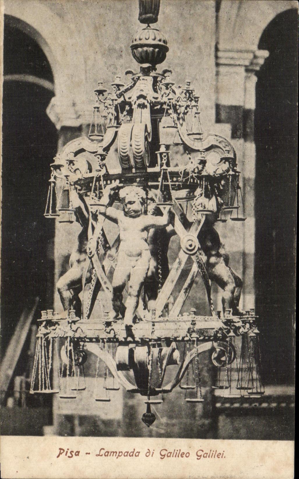 CPA pego los Di Galileo Galilei de Lampada