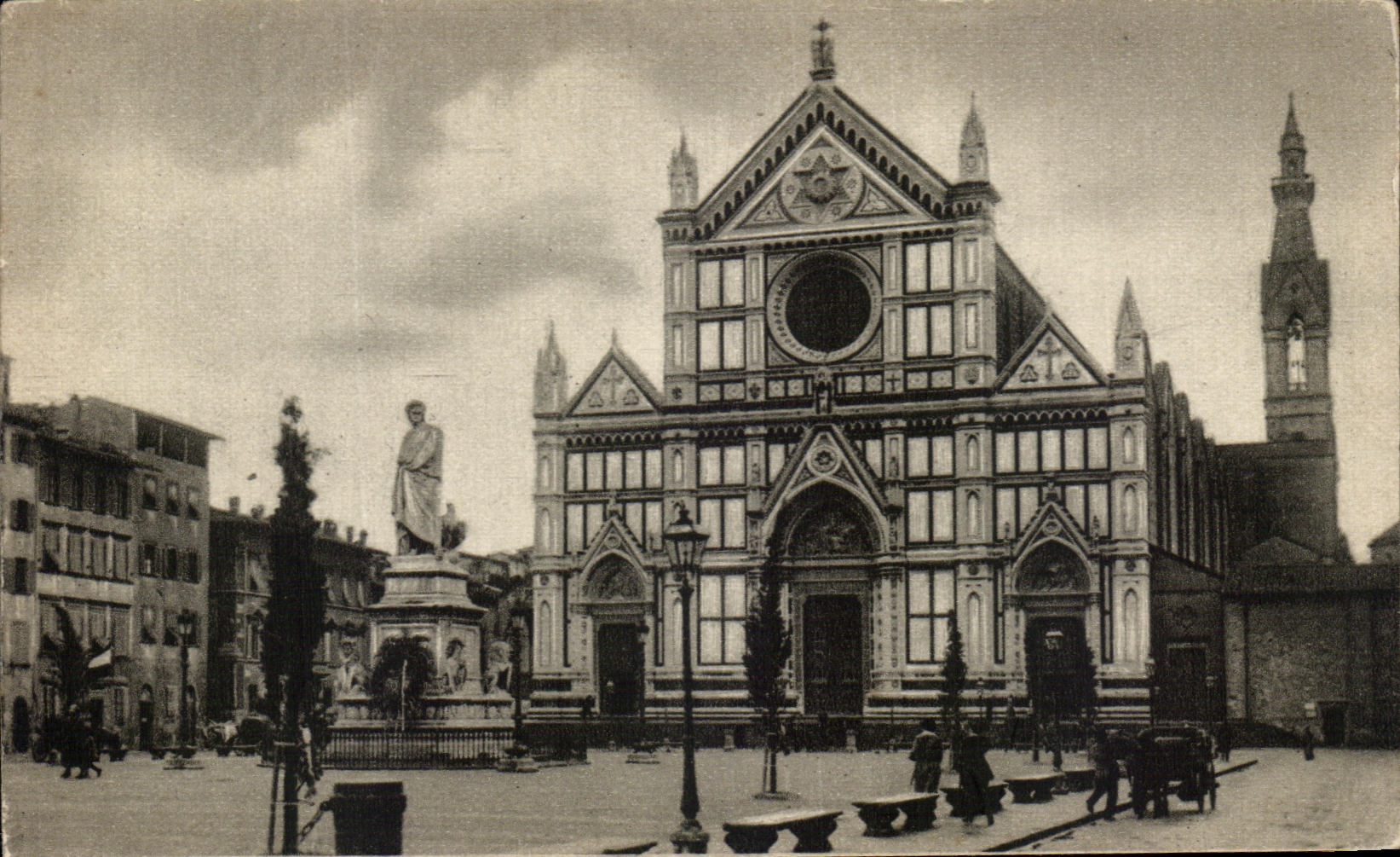 CPA Firenze Chiesa Croce Statun Di Dante