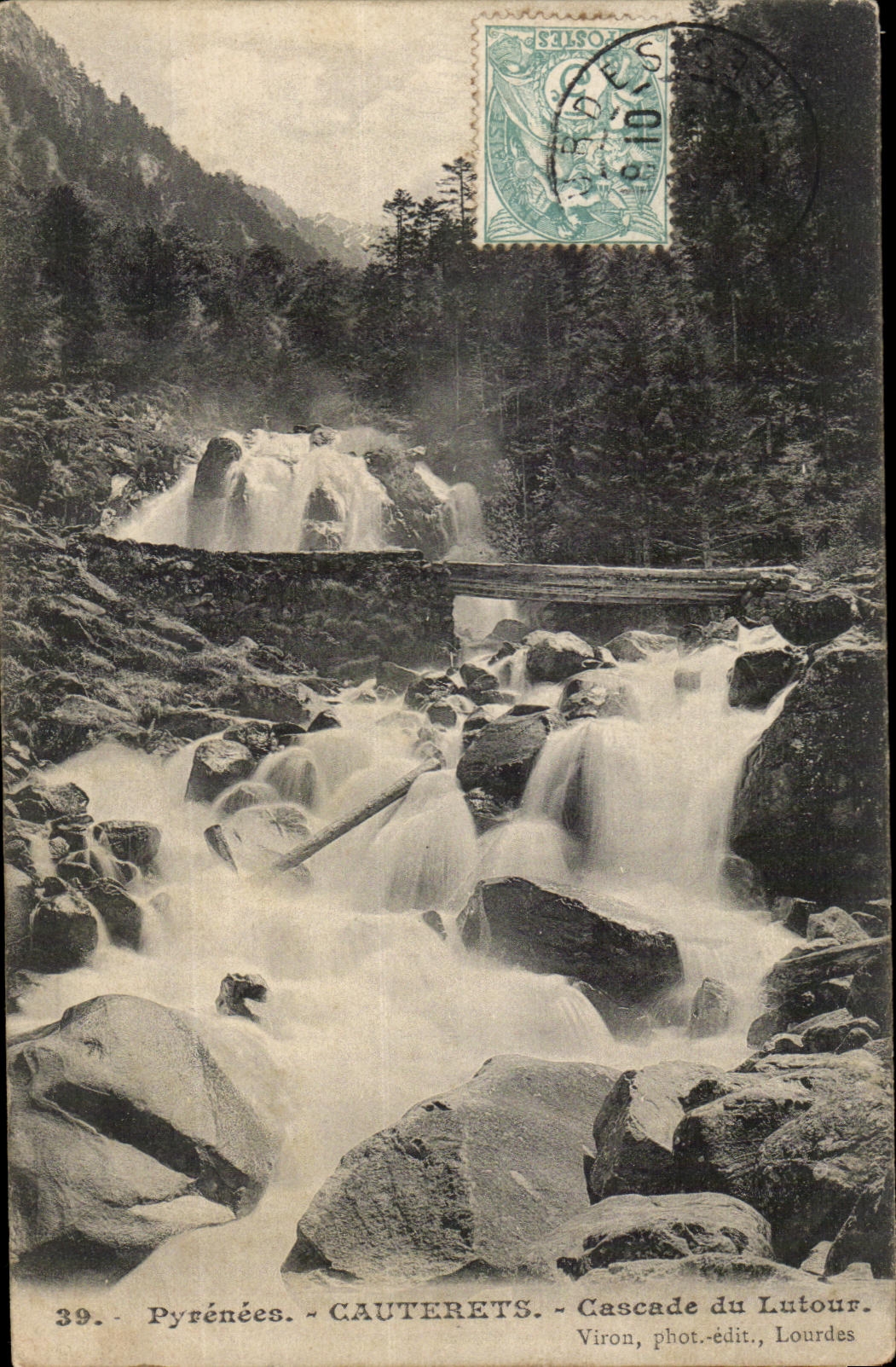 CPA Pyrenees Cauterets Cascade du Lutour