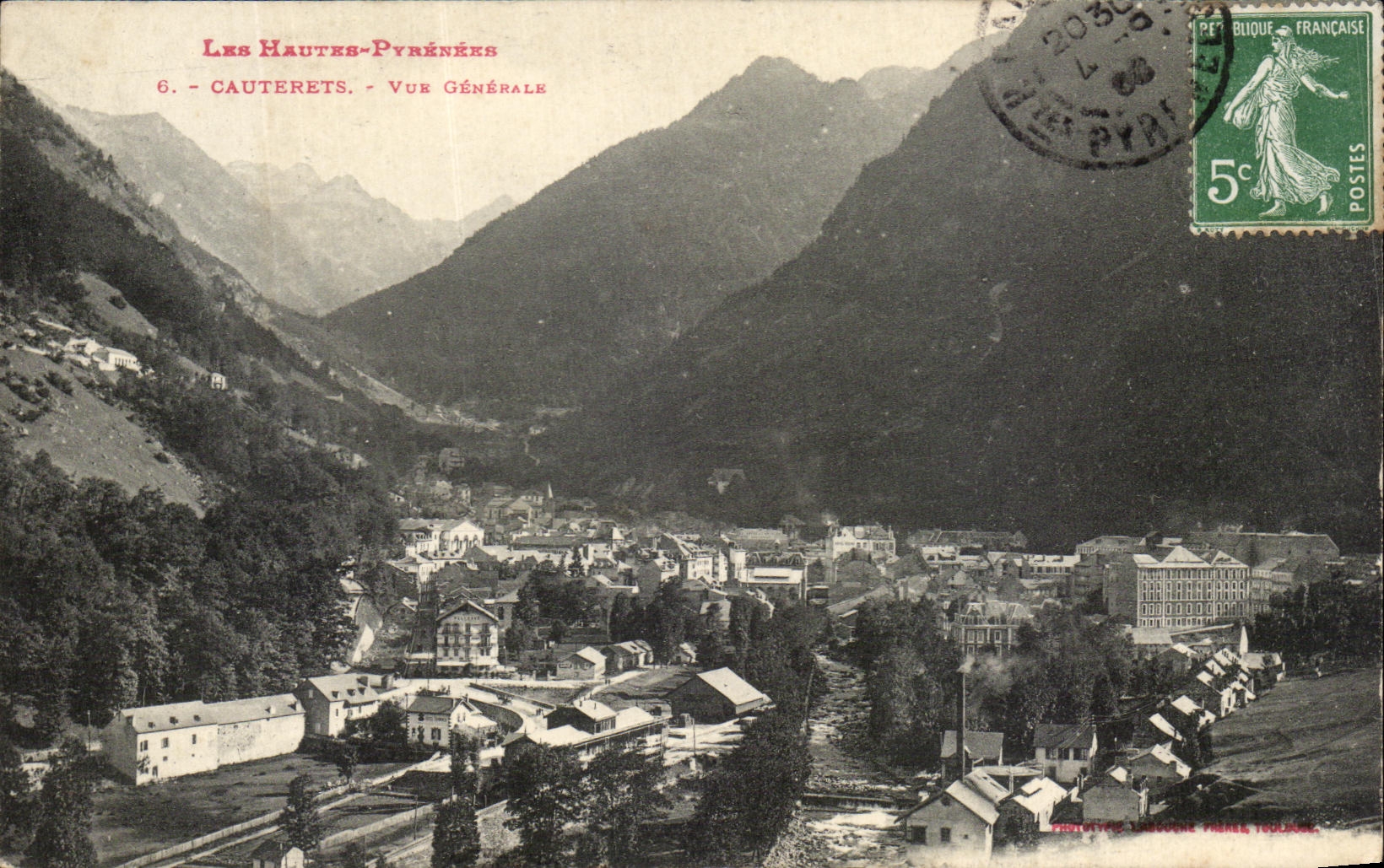 CPA Hautres the Pyrenees Cauterets View