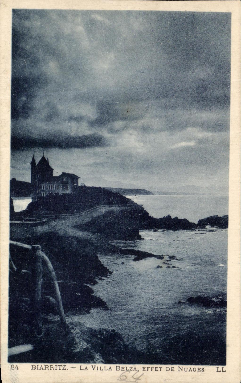 CPA Biarritz la Villa Belza Effet De Nuages