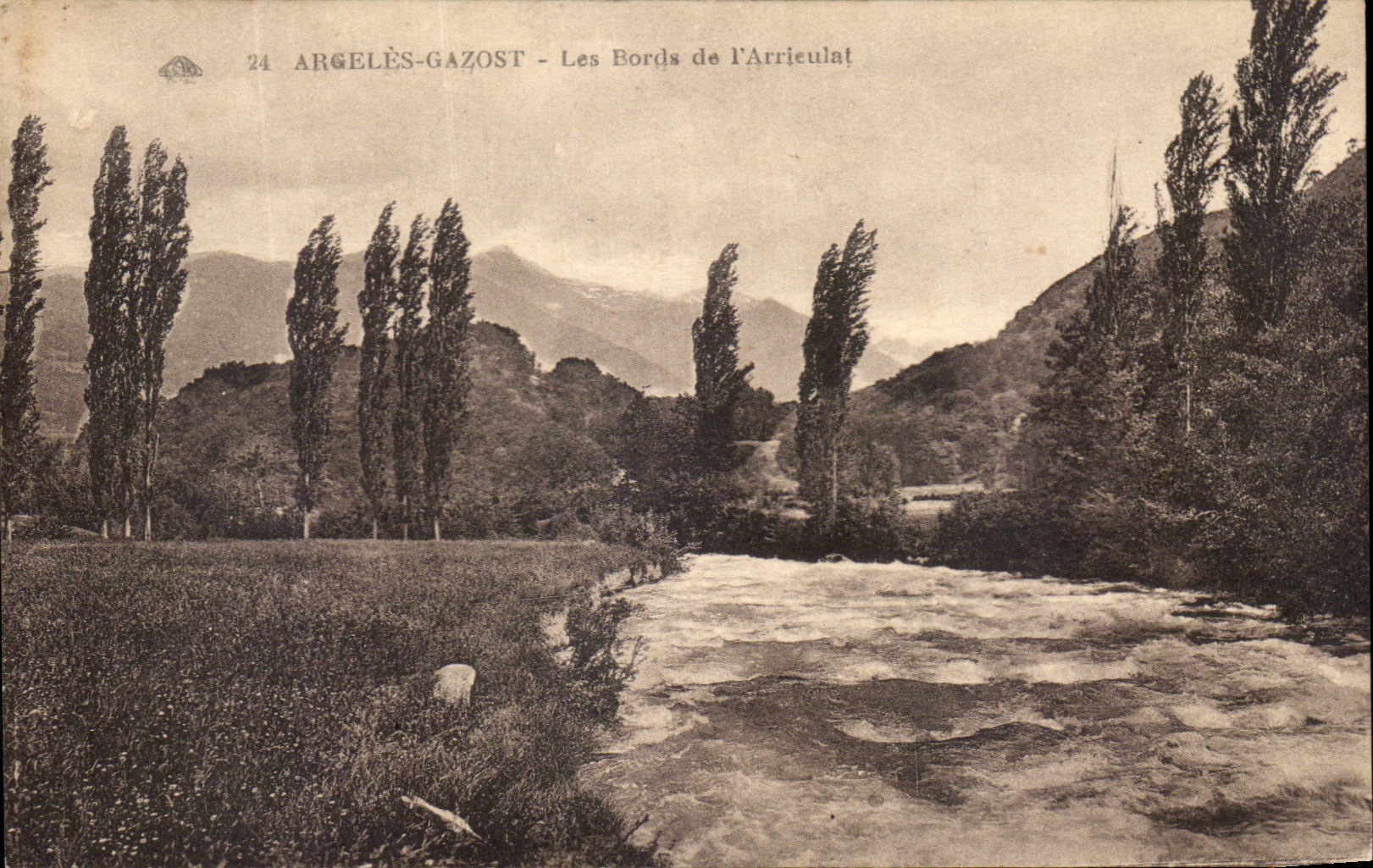 CPA Argeles Gazost Les bords de l'Arrieulat