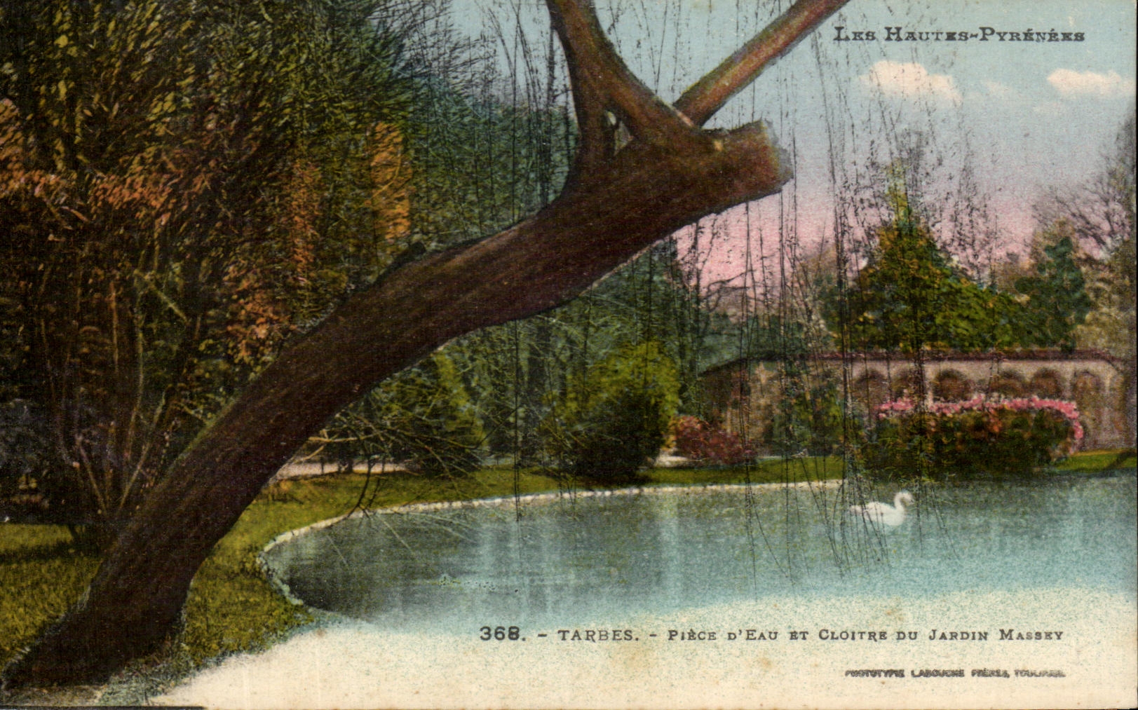 CPA Tarbes Piece d'eau et cloitre du jardin Massey Cygne