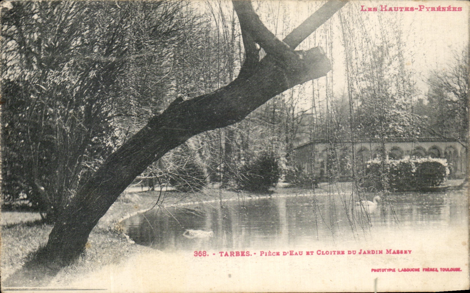 CPA Les Hautes Pyrenees Tarbes Piece D'Eau Et cloitre Du Jardin Massey Cygne