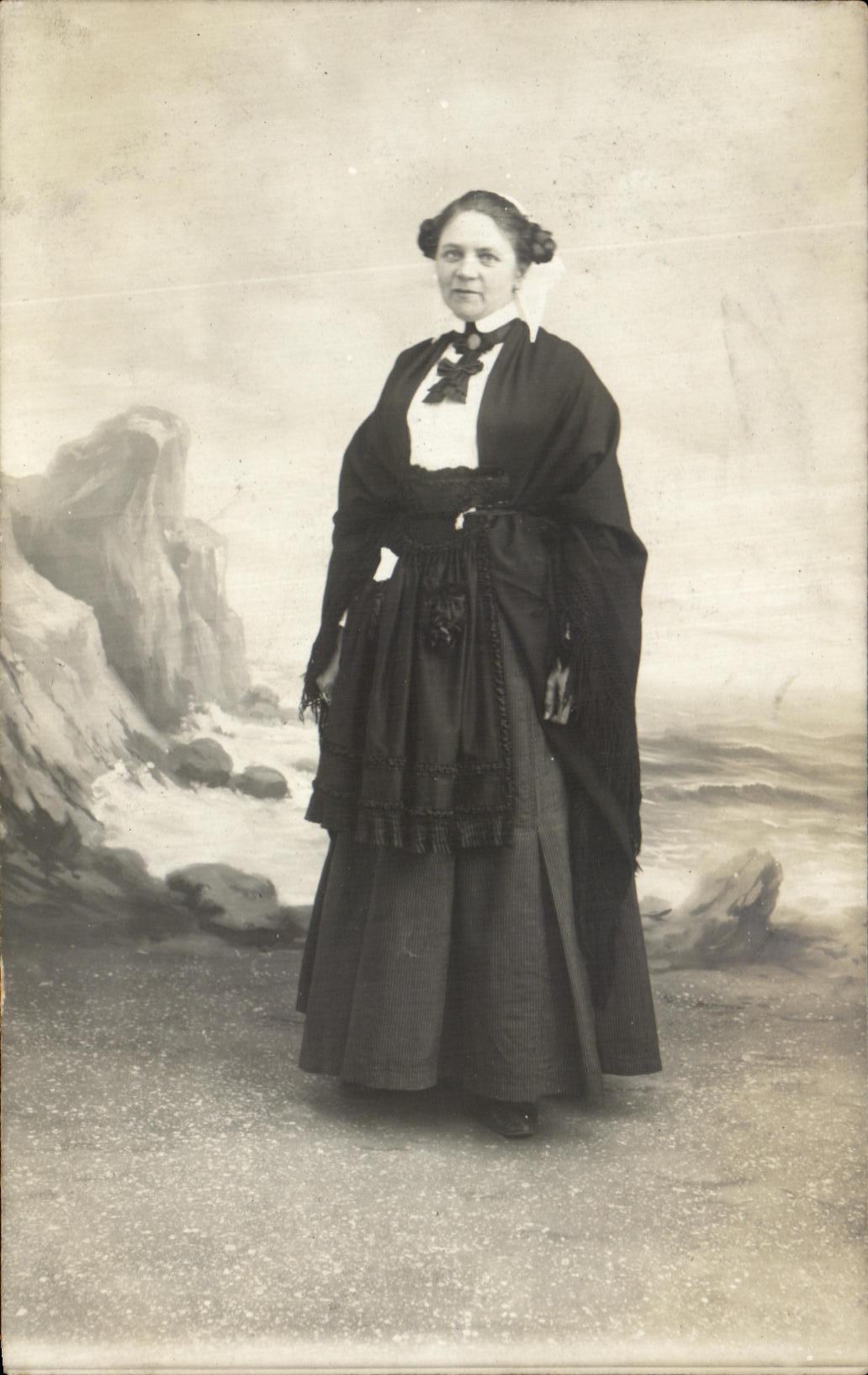 CARTE PHOTO Femme Bretagne Folklore 