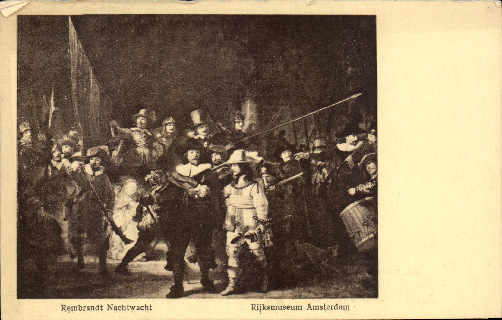 CPA Rembrandt nachtwacht Rijksmuseum Amsterdam Mousquetaires