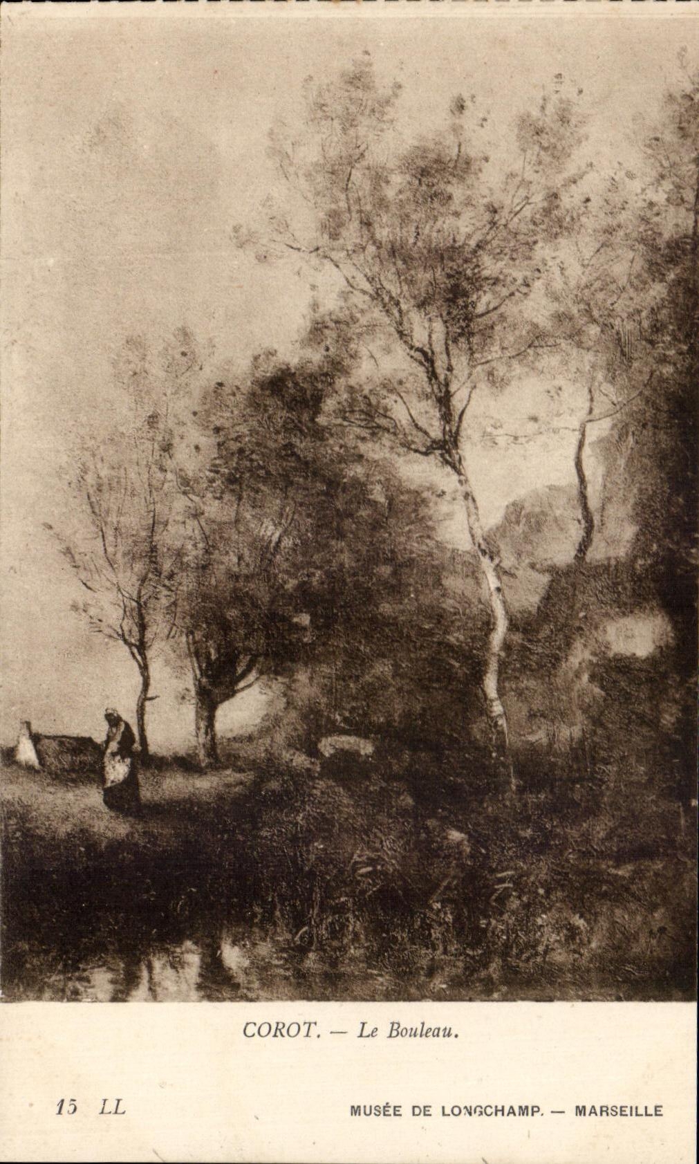 CPA Corot Le Bouleau Musee De Longchamp Marseille