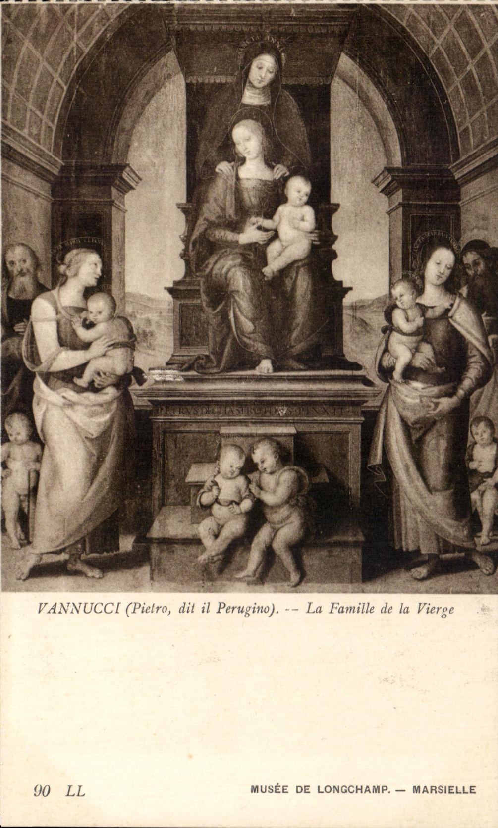 CPA Vannucci La Famille de la Vierge Musee de Longchamp Marseille