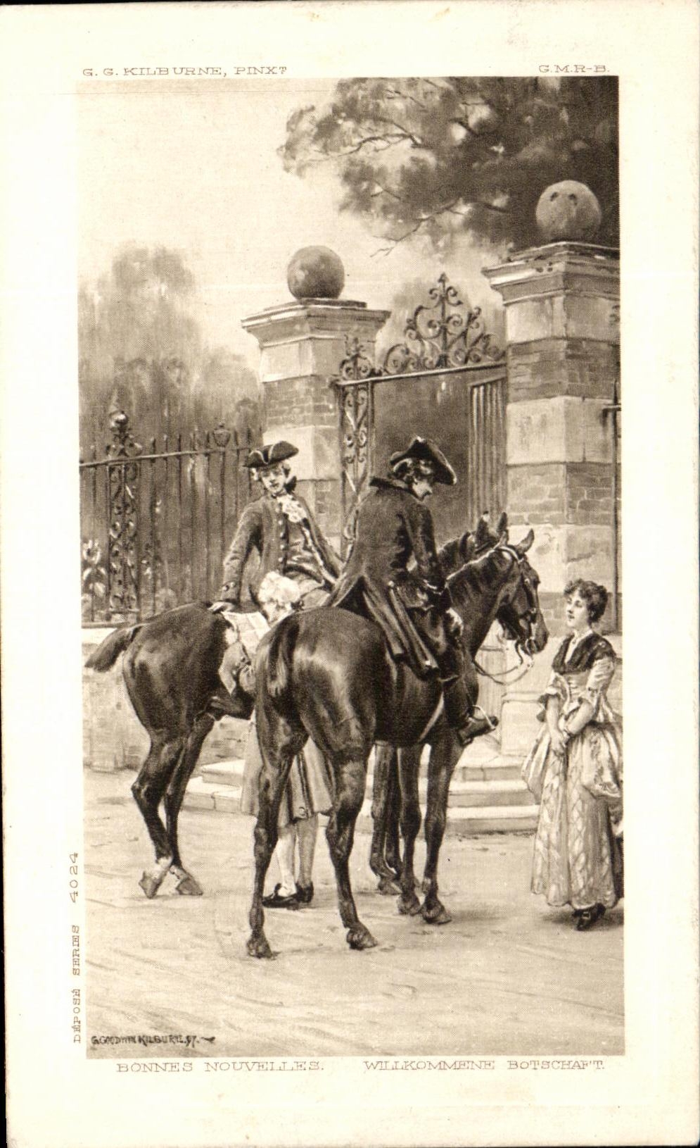 CPA Bonnes Nouvelles Cheval Cavaliers 