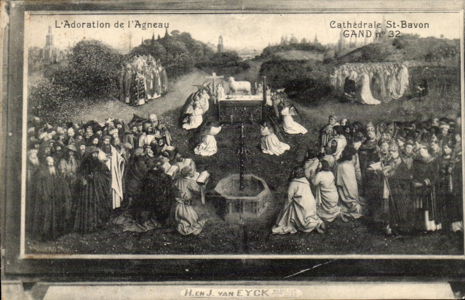 CPA L'Adoration De l'Agneau Cathedrale St Bavon Gand