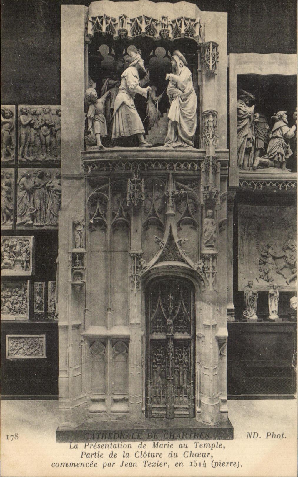 CPA Chartres La Cathedrale La Presentation de Marie au Temple Partie de la Cloture du Choeur