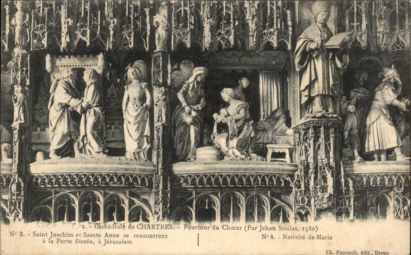 CPA Cathedrale de Chartres Pourtour du Choeur Nativite de Marie
