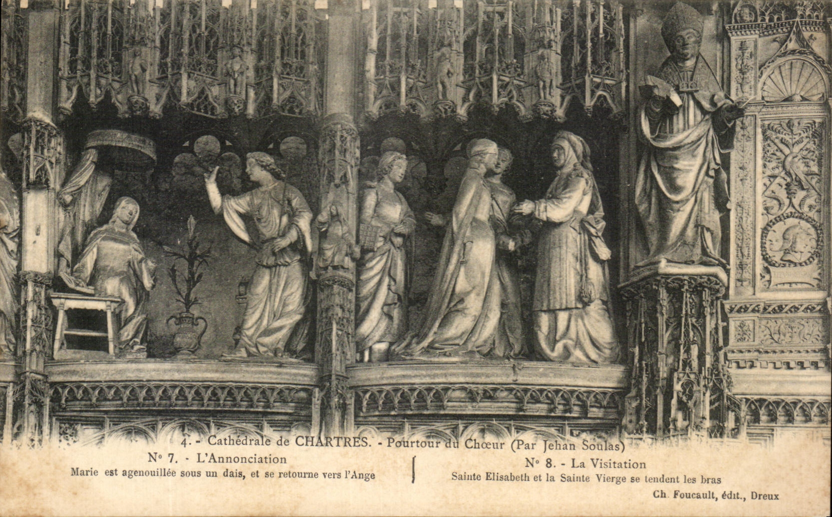 CPA Cathedrale de Chartres Pourtour du Choeur La visitation