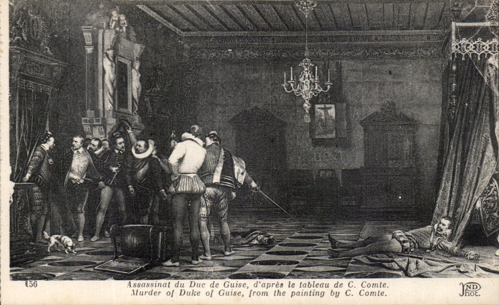 CPA Assassinat du Duc de Guise d'Apres le tableau de C Comte