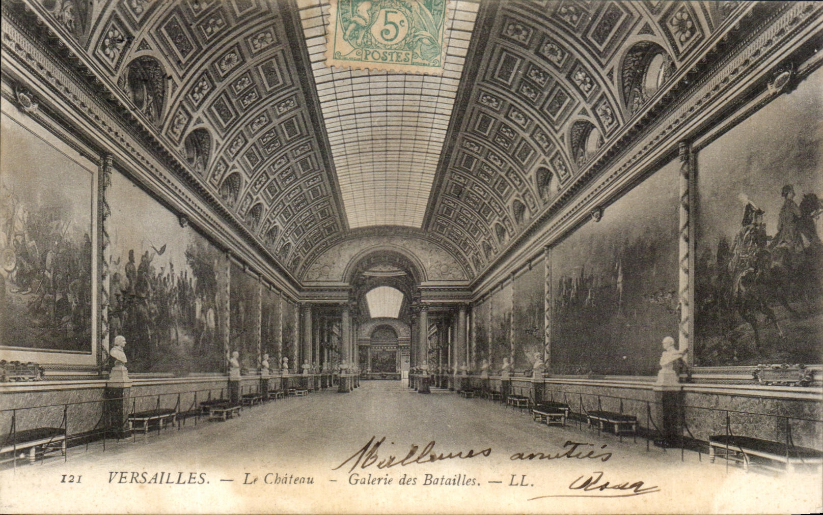 CPA Versailies Le Chateau Galerie des Batailles