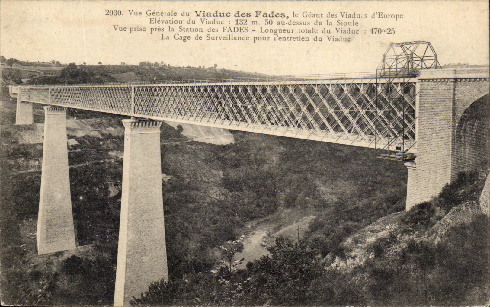 CPA Vue Generale du Viaduc des Fades Le Geant des Viadus d'Europe Elevation du Viaduc