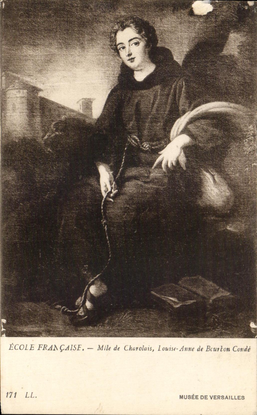 CPA Ecole Francaise Mile de Charolais Louise Anne de Bourbon Conde Musee de Versailles