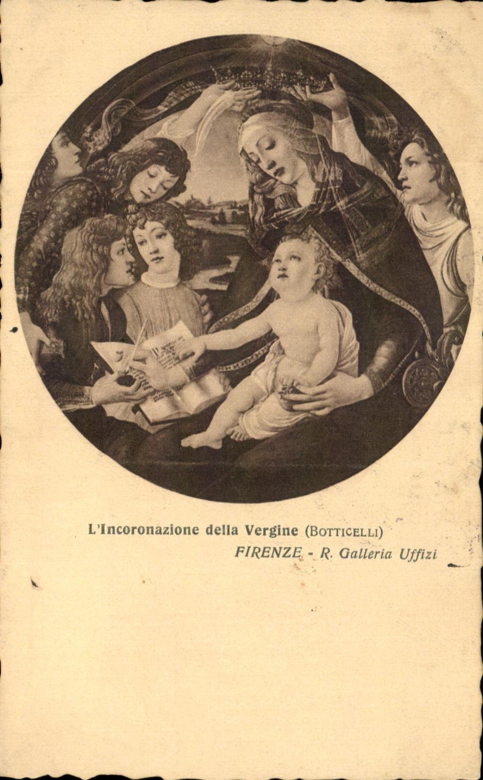 CPA L'Incoronazione della Vergine Firenze Galleria Uffizi