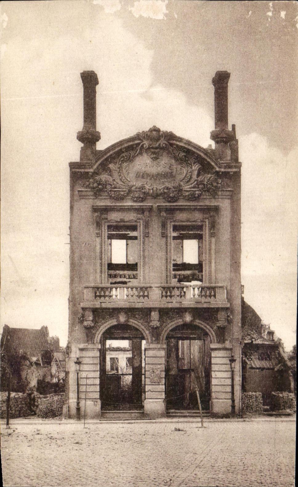 CPA Tourcoing Hotel de ville Militaria 