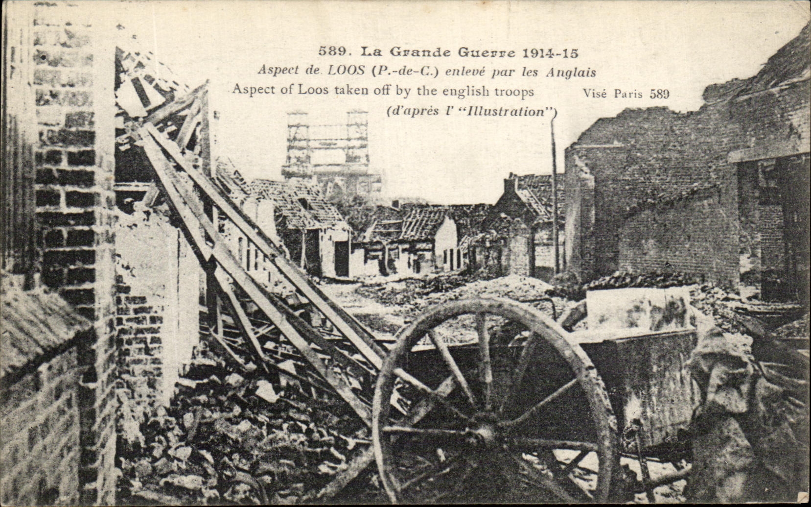 CPA La Grande Guerre Aspect de Loos enleve par les Anglais Militaria 