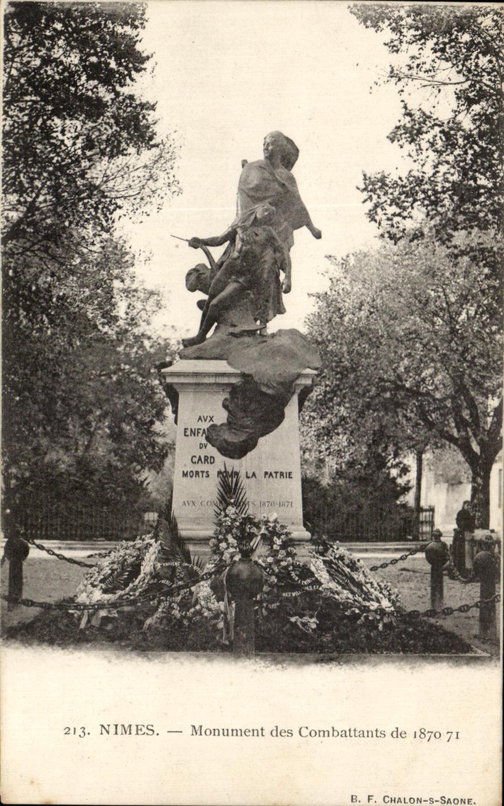 CPA Nimes Monument des Combattants de 1870 1871 Militaria
