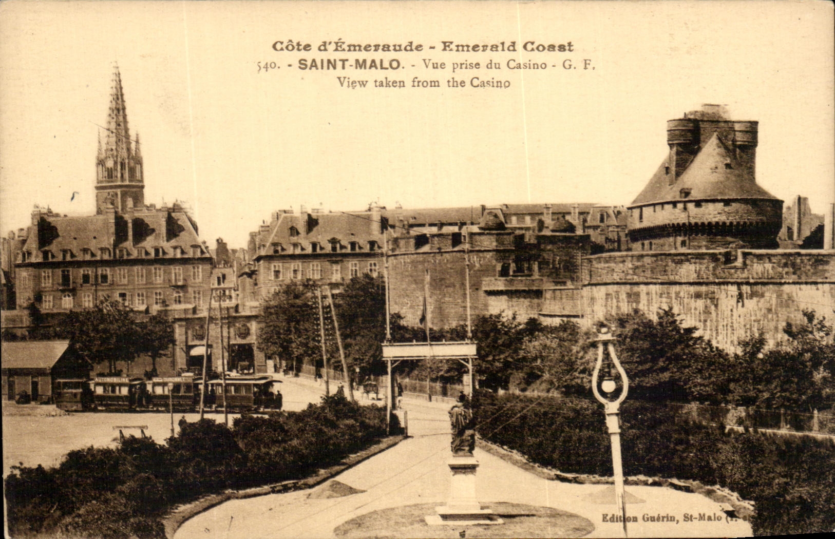 CPA Saint Malo Vue Prise du Casino Train 